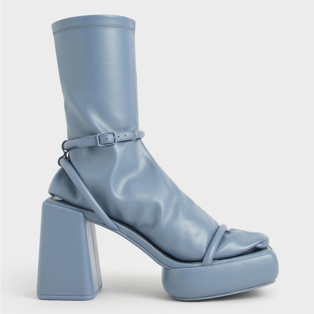 NEW Charles & Keith Lucille platform calf boot